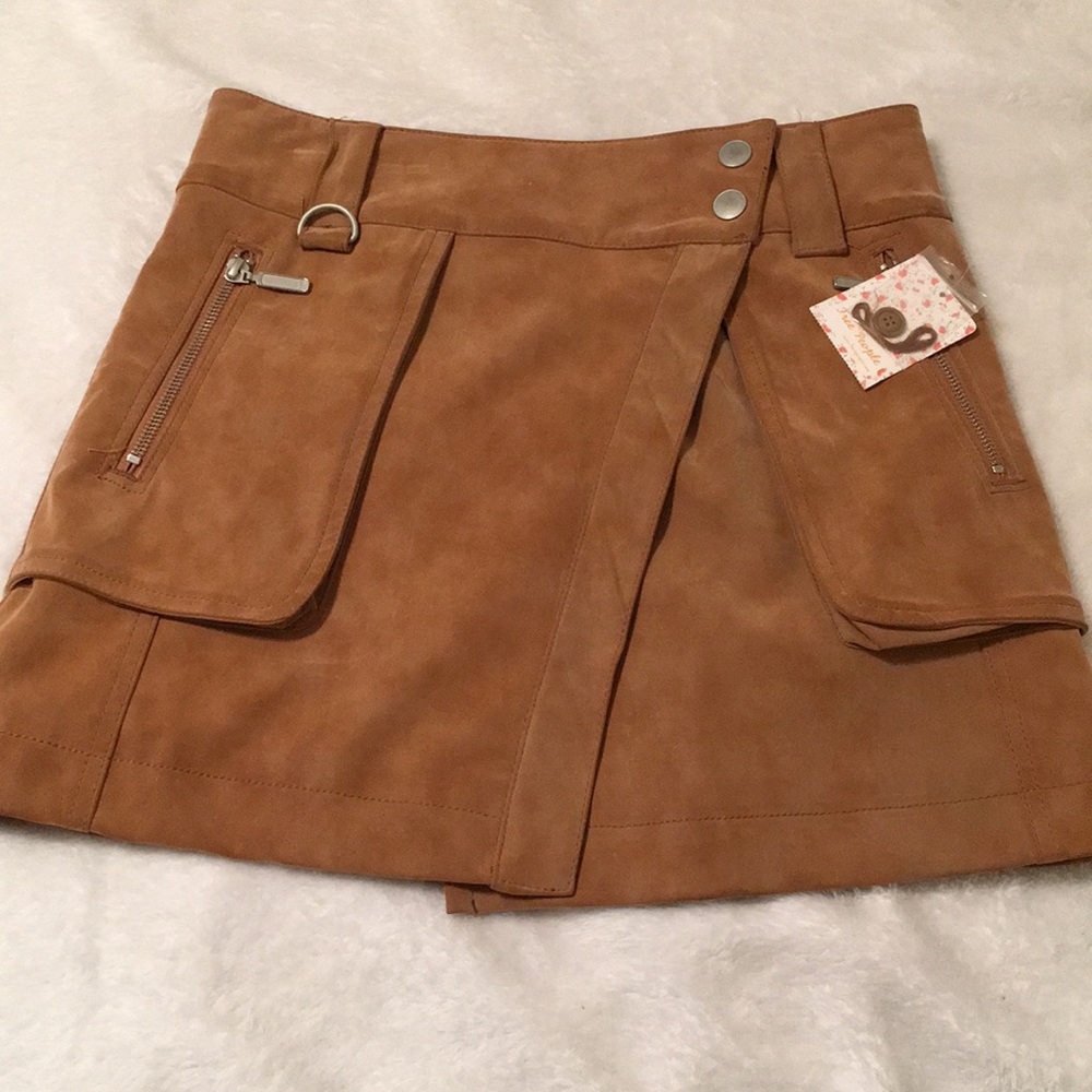 Free people Carson Utility Faux Leather Wrap Skirt - Picture 4 of 7